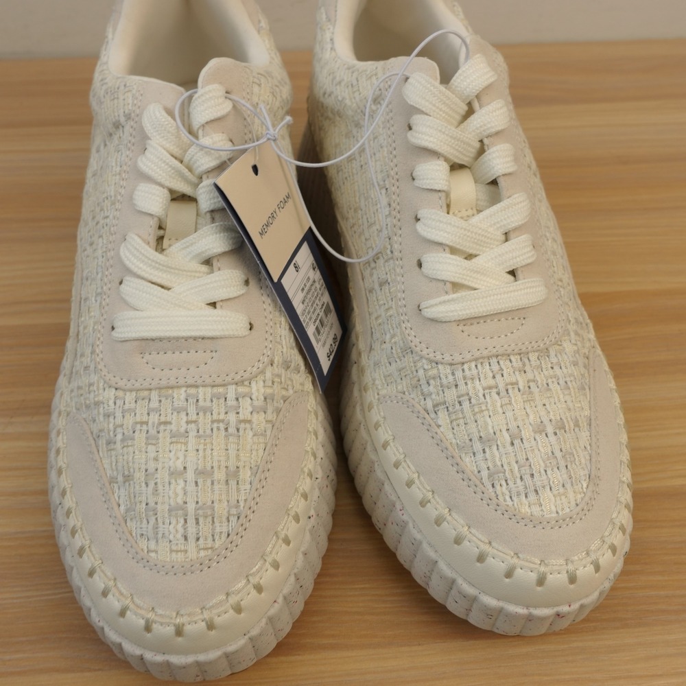 Chunky Platform Sneakers Womens 8.5 Cream Boho UNIVERSAL THREAD Memory Foam NEW - Picture 7 of 11